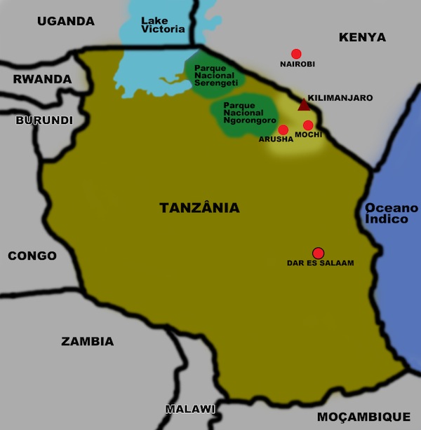 mapa tanzania600